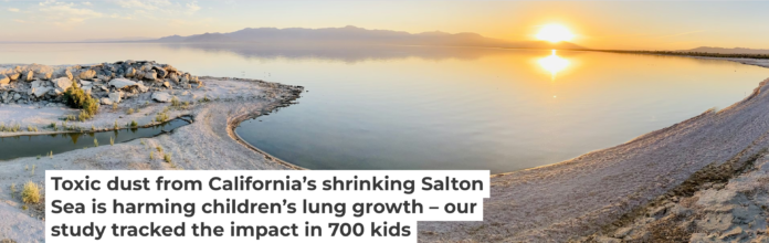 The Salton Sea is shrinking and releasing toxic dust from its lake bed. Jennifer Davis/iStock/Getty Images Plus